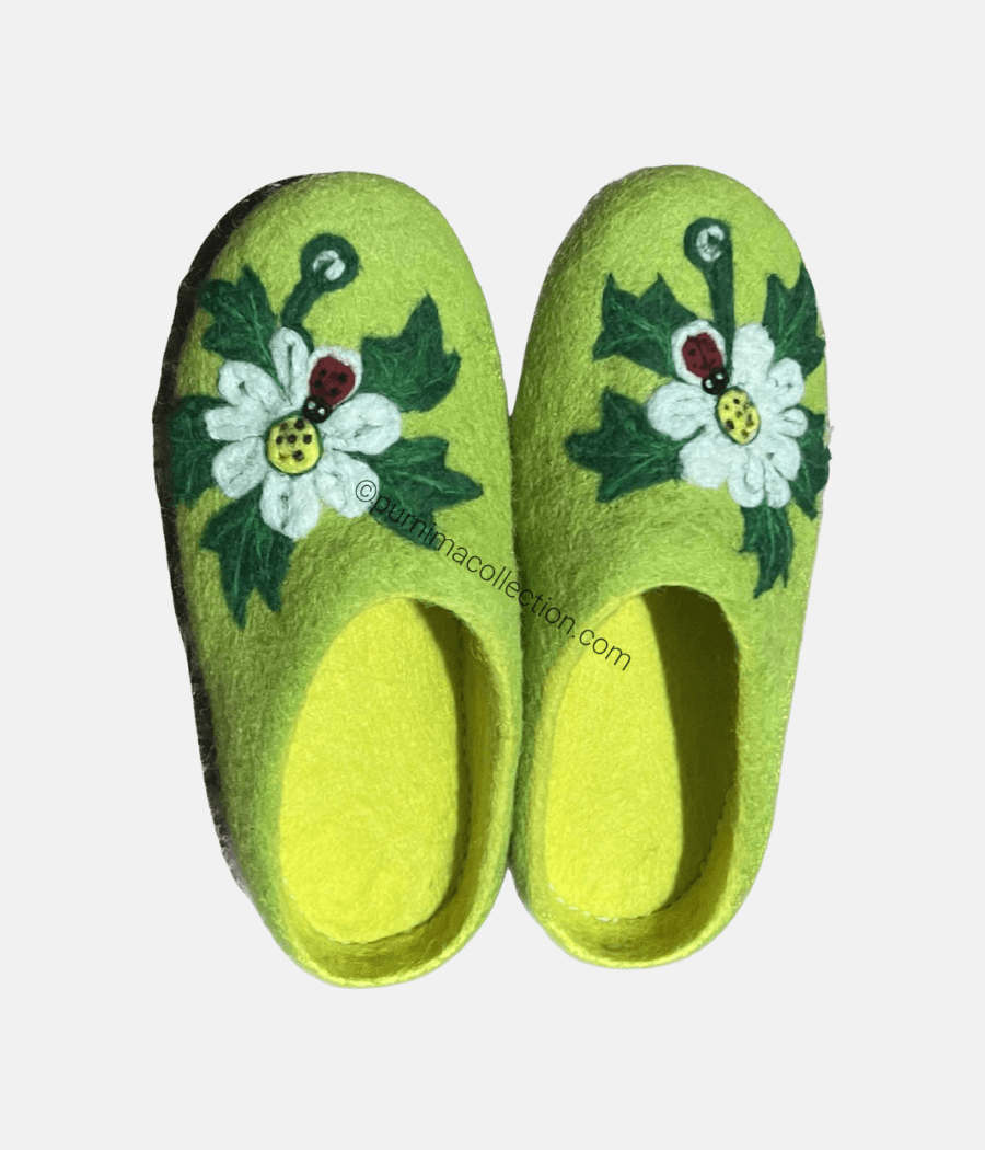 Winter Berry Felt Slippers